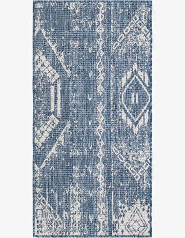 2' x 4' Easy-Clean Bohemian Indoor / Outdoor Runner Rug