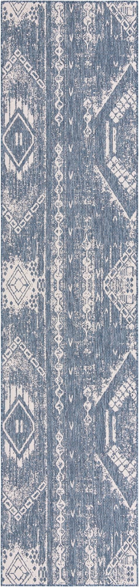 3' 3 x 14'  Washable Bohemian Indoor / Outdoor Runner Rug