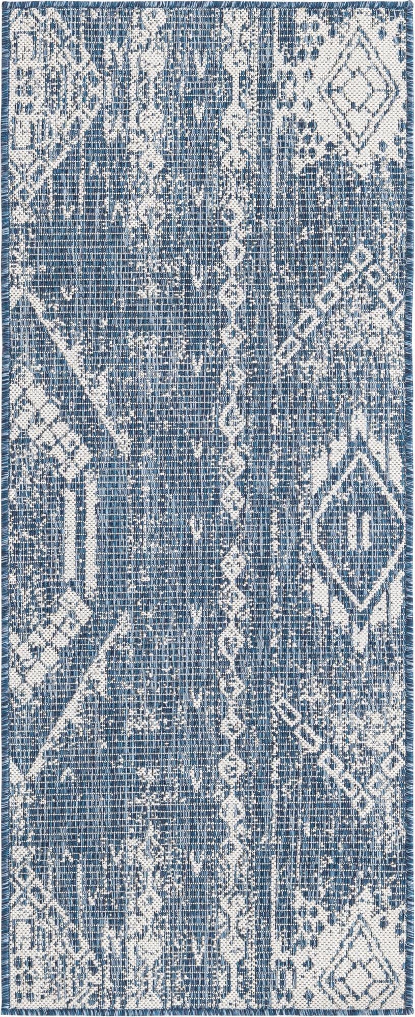 2' x 5' 3  Washable Bohemian Indoor / Outdoor Runner Rug