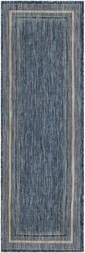 2' x 6' Easy-Clean Border Indoor / Outdoor Runner Rug