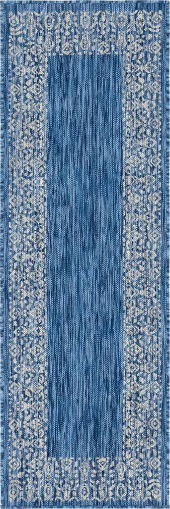 2' x 6' Easy-Clean Border Indoor / Outdoor Runner Rug