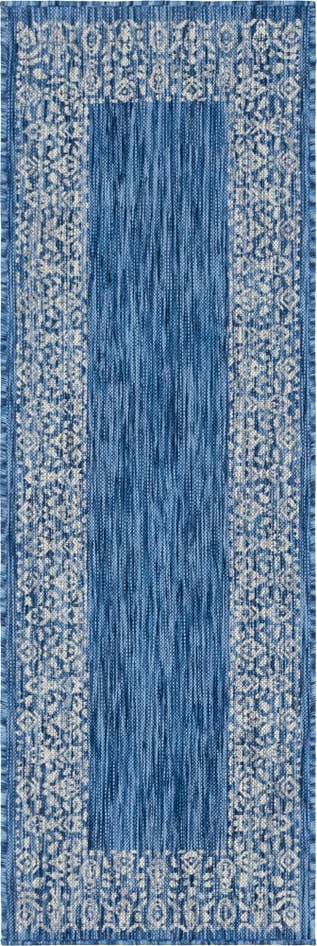 Detail image of 2' x 6' Easy-Clean Border Indoor / Outdoor Runner Rug