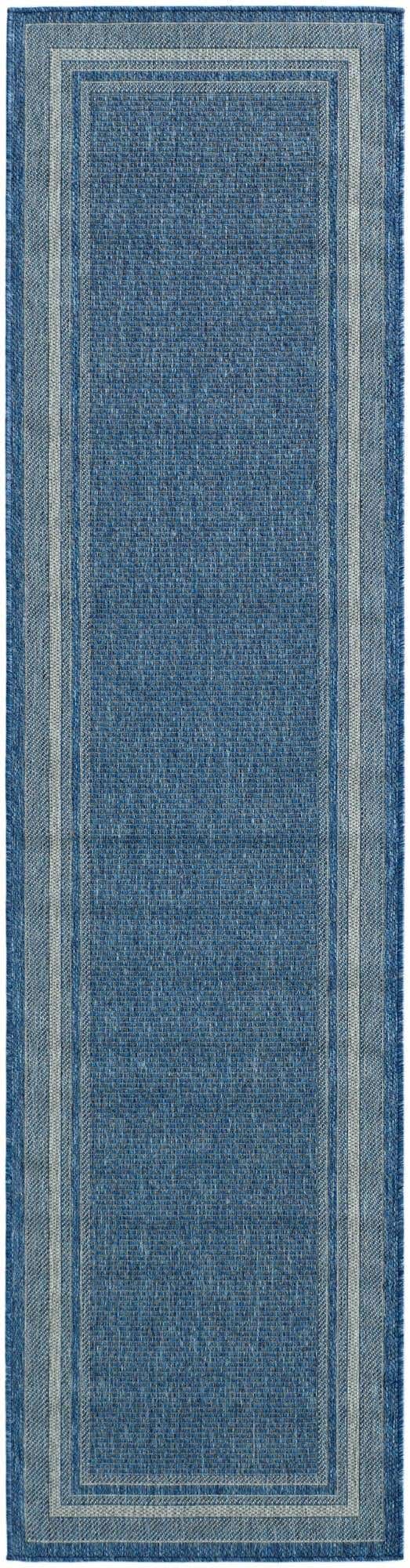 2' 7 x 10' Easy-Clean Border Indoor / Outdoor Runner Rug