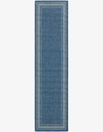 2' 7 x 10' Easy-Clean Border Indoor / Outdoor Runner Rug