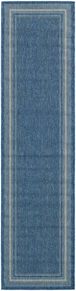 2' 7 x 10' Easy-Clean Border Indoor / Outdoor Runner Rug