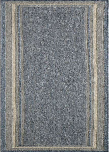 2' 7 x 12' Easy-Clean Border Indoor / Outdoor Runner Rug