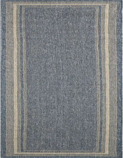 2' 7 x 12' Easy-Clean Border Indoor / Outdoor Runner Rug