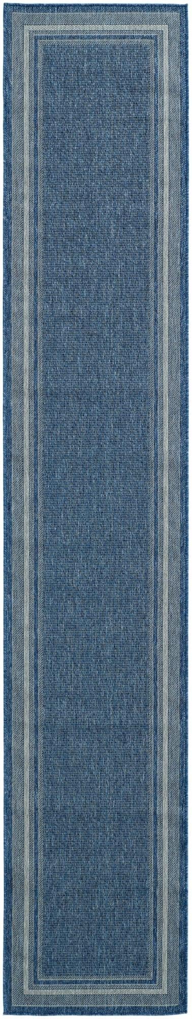 2' 7 x 14' Easy-Clean Border Indoor / Outdoor Runner Rug