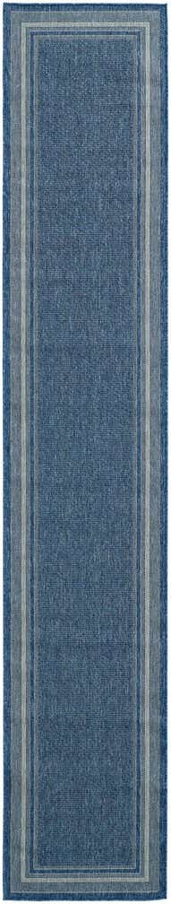 2' 7 x 14' Easy-Clean Border Indoor / Outdoor Runner Rug