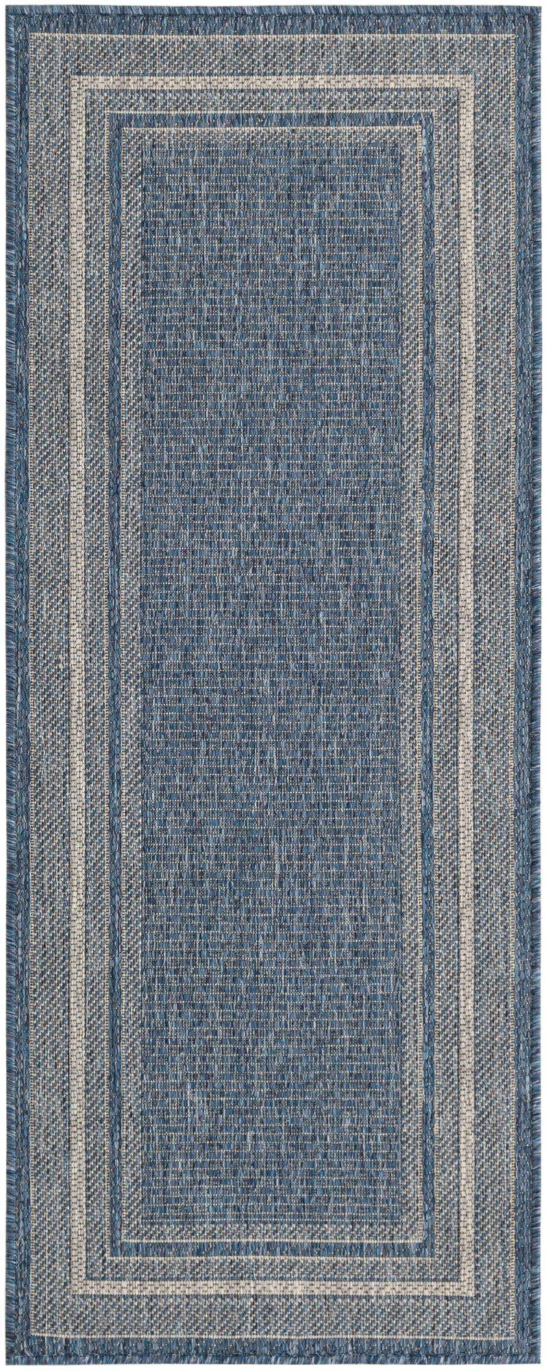 2' x 5' Easy-Clean Border Indoor / Outdoor Runner Rug