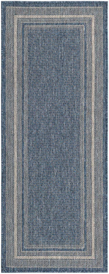 Detail image of 2' x 5' Easy-Clean Border Indoor / Outdoor Runner Rug