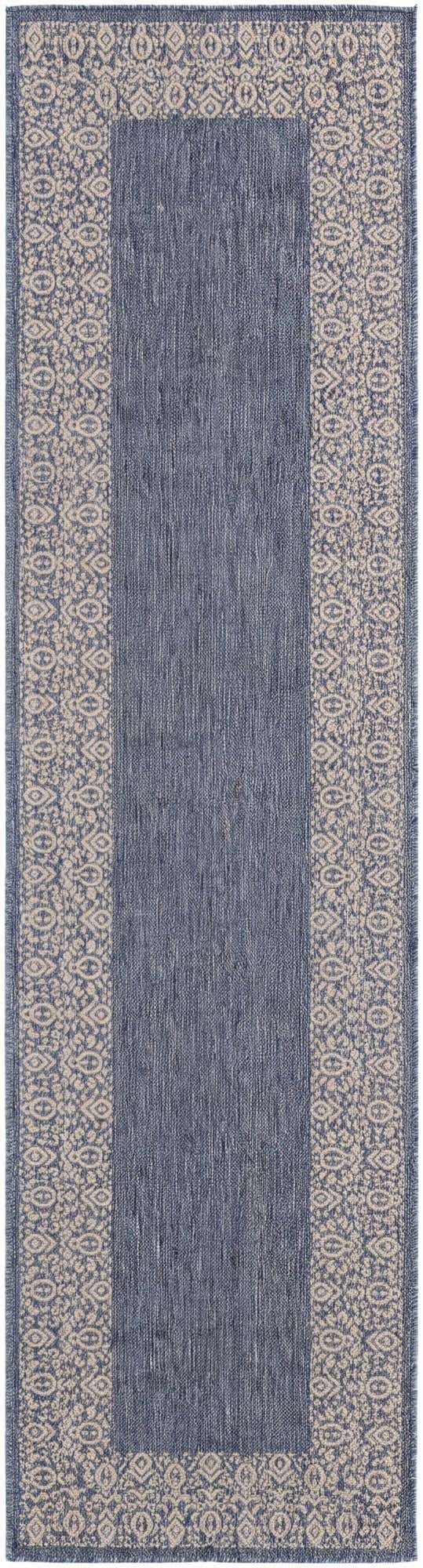 2' 7 x 10' Easy-Clean Border Indoor / Outdoor Runner Rug