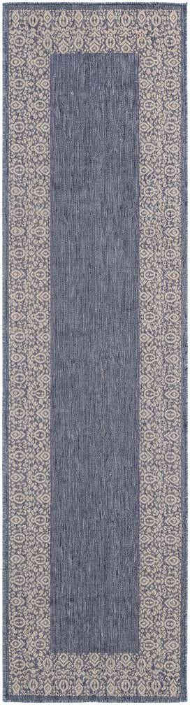 2' 7 x 10' Easy-Clean Border Indoor / Outdoor Runner Rug