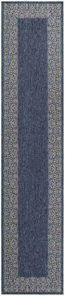 2' 7 x 12' Easy-Clean Border Indoor / Outdoor Runner Rug