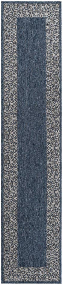 Detail image of 2' 7 x 12' Easy-Clean Border Indoor / Outdoor Runner Rug
