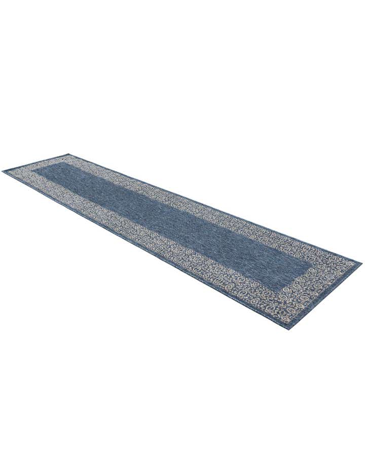 2' 7 x 12' Easy-Clean Border Indoor / Outdoor Runner Rug