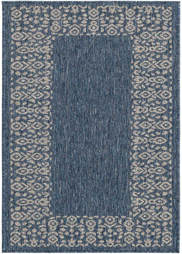 2' x 4' Easy-Clean Border Indoor / Outdoor Runner Rug