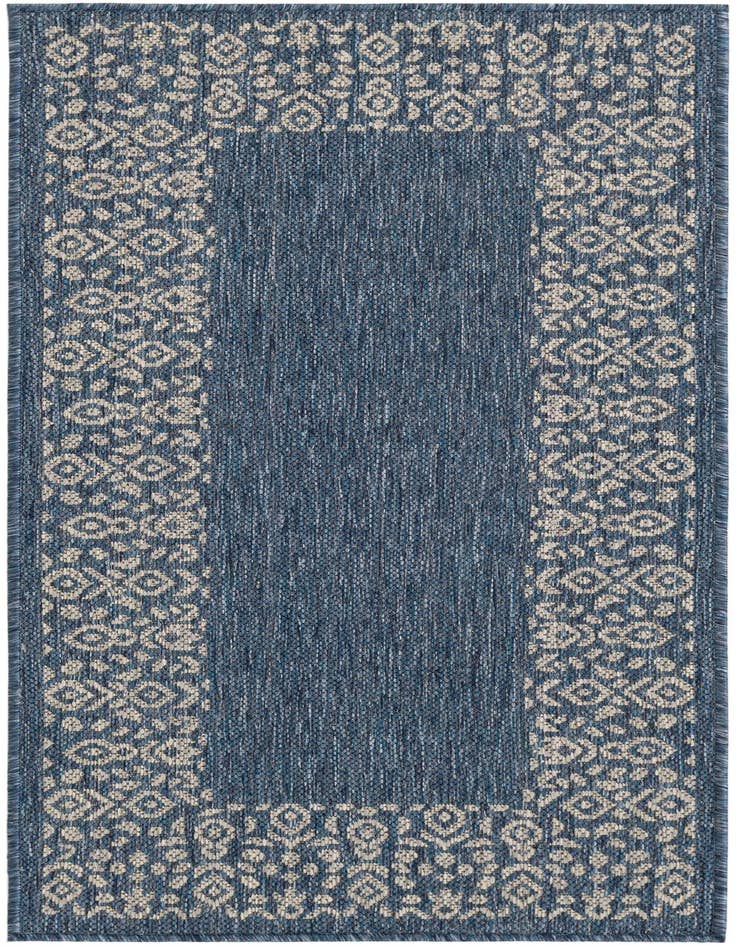 Detail image of 2' x 4' Easy-Clean Border Indoor / Outdoor Runner Rug