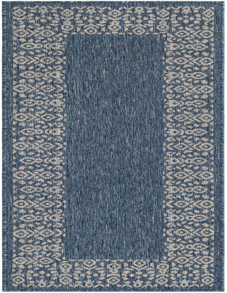 2' x 5' Easy-Clean Border Indoor / Outdoor Runner Rug