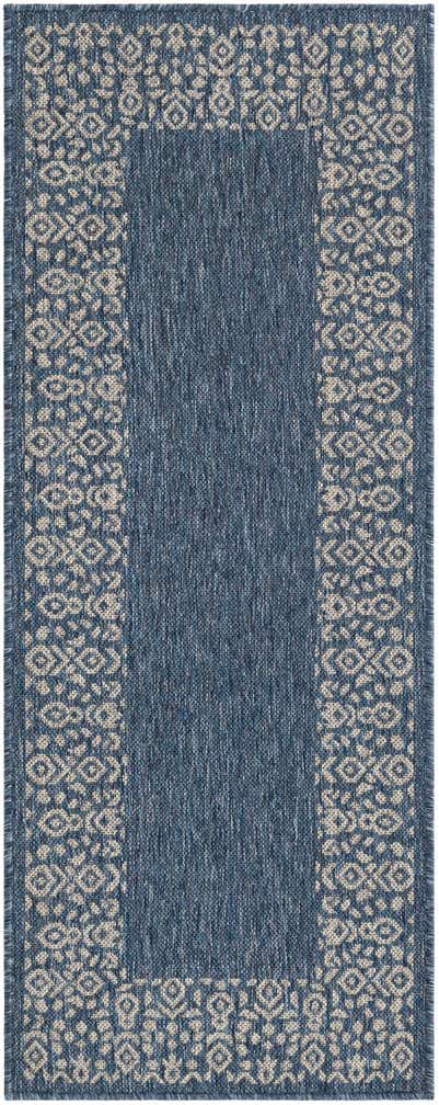 2' x 5' Easy-Clean Border Indoor / Outdoor Runner Rug