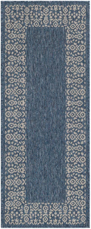 Detail image of 2' x 5' Easy-Clean Border Indoor / Outdoor Runner Rug