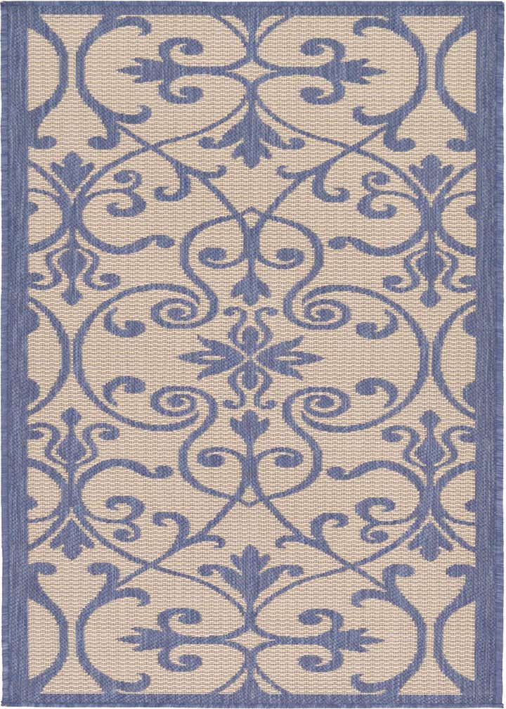 2' 2 x 6' Easy-Clean Botanical Indoor / Outdoor Runner Rug