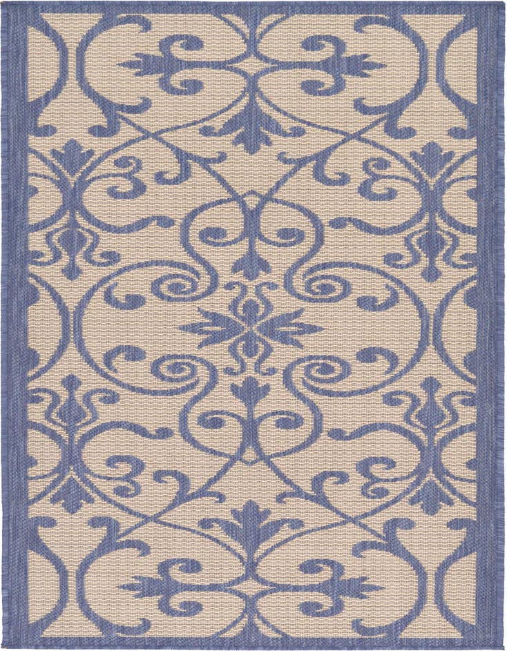 Detail image of 2' 2 x 6' Easy-Clean Botanical Indoor / Outdoor Runner Rug