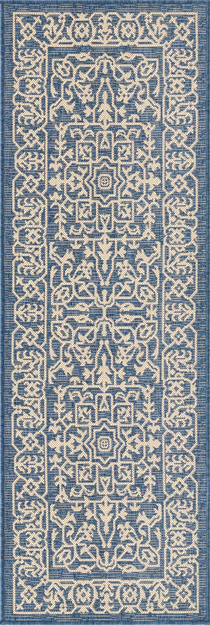 2' x 6' Easy-Clean Botanical Indoor / Outdoor Runner Rug