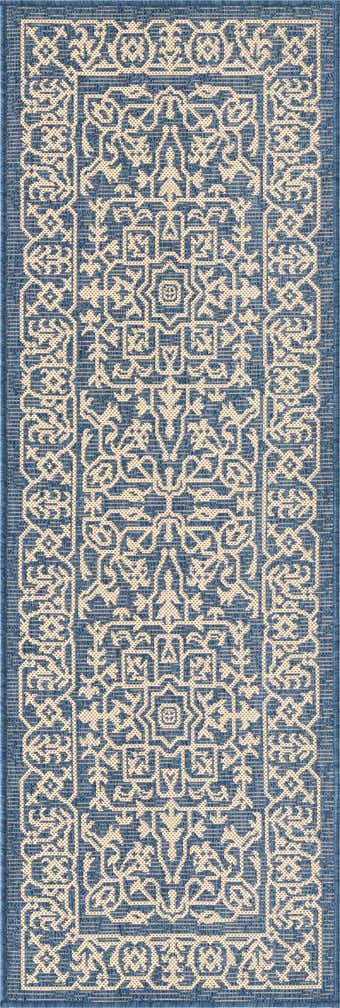 2' x 6' Easy-Clean Botanical Indoor / Outdoor Runner Rug