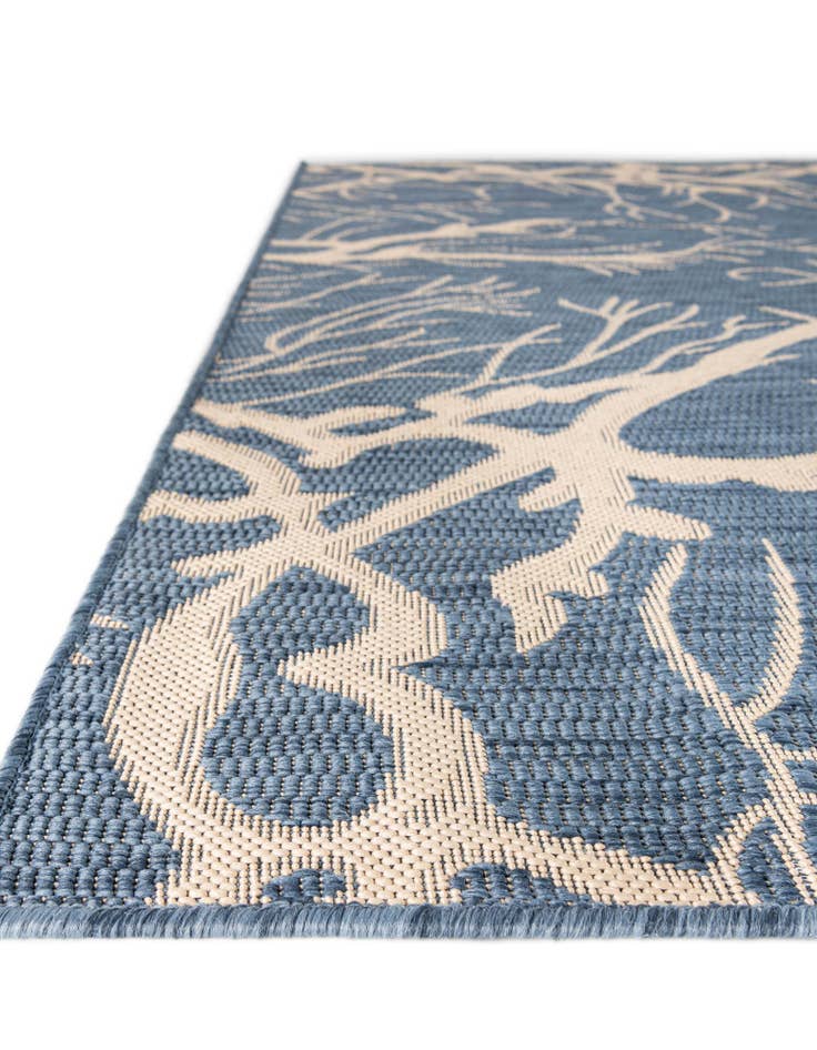 Detail image of 2' x 6'  Washable Botanical Indoor / Outdoor Runner Rug
