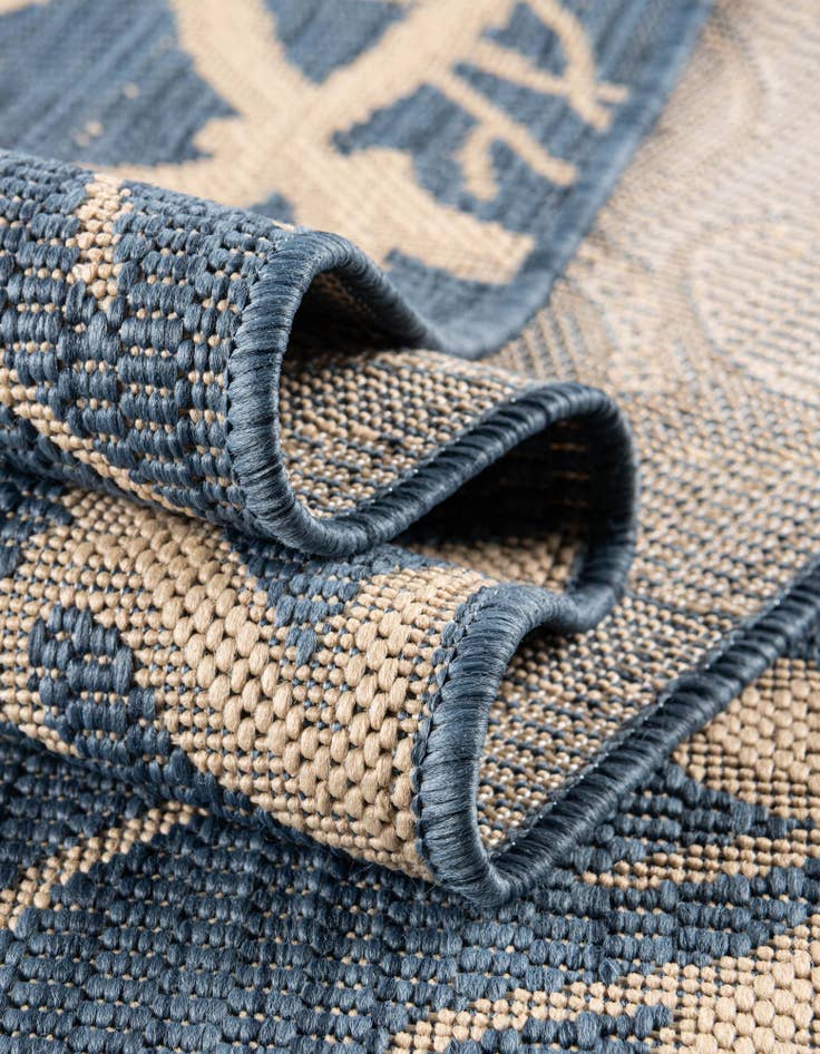 Detail image of 2' x 6' Easy-Clean Botanical Indoor / Outdoor Runner Rug