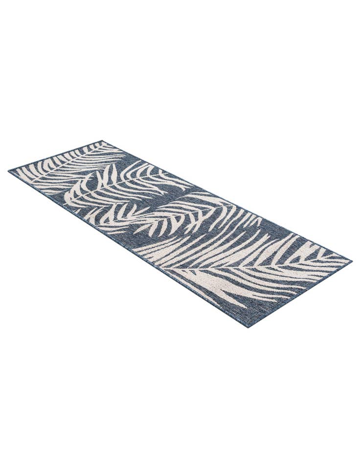 Detail image of 2' x 6' Easy-Clean Botanical Indoor / Outdoor Runner Rug