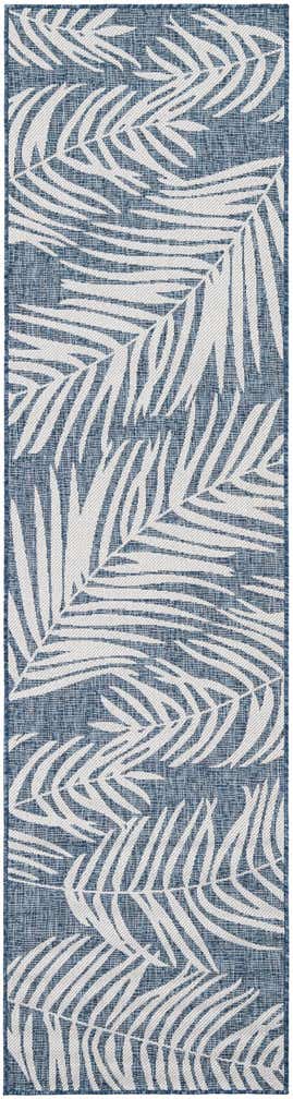 2' 7 x 10' Easy-Clean Botanical Indoor / Outdoor Runner Rug