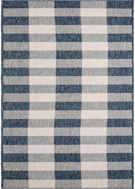2' 7 x 12' Easy-Clean Checkered Indoor / Outdoor Runner Rug