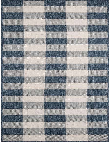 2' 7 x 12' Easy-Clean Checkered Indoor / Outdoor Runner Rug