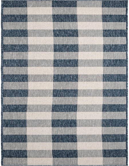 Detail image of 2' 7 x 12' Easy-Clean Checkered Indoor / Outdoor Runner Rug