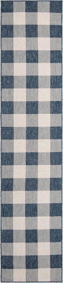 Detail image of 2' 7 x 12' Easy-Clean Checkered Indoor / Outdoor Runner Rug