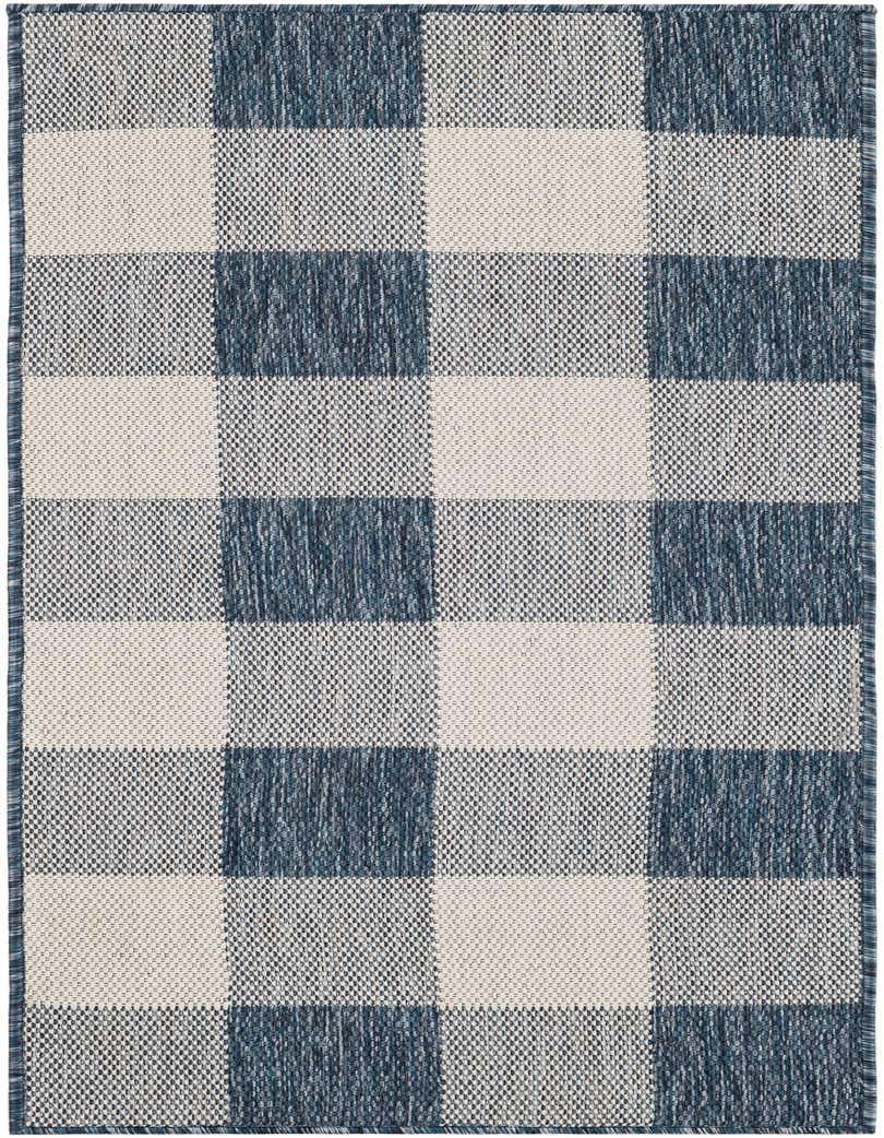 2' x 5' 3 Easy-Clean Checkered Indoor / Outdoor Runner Rug