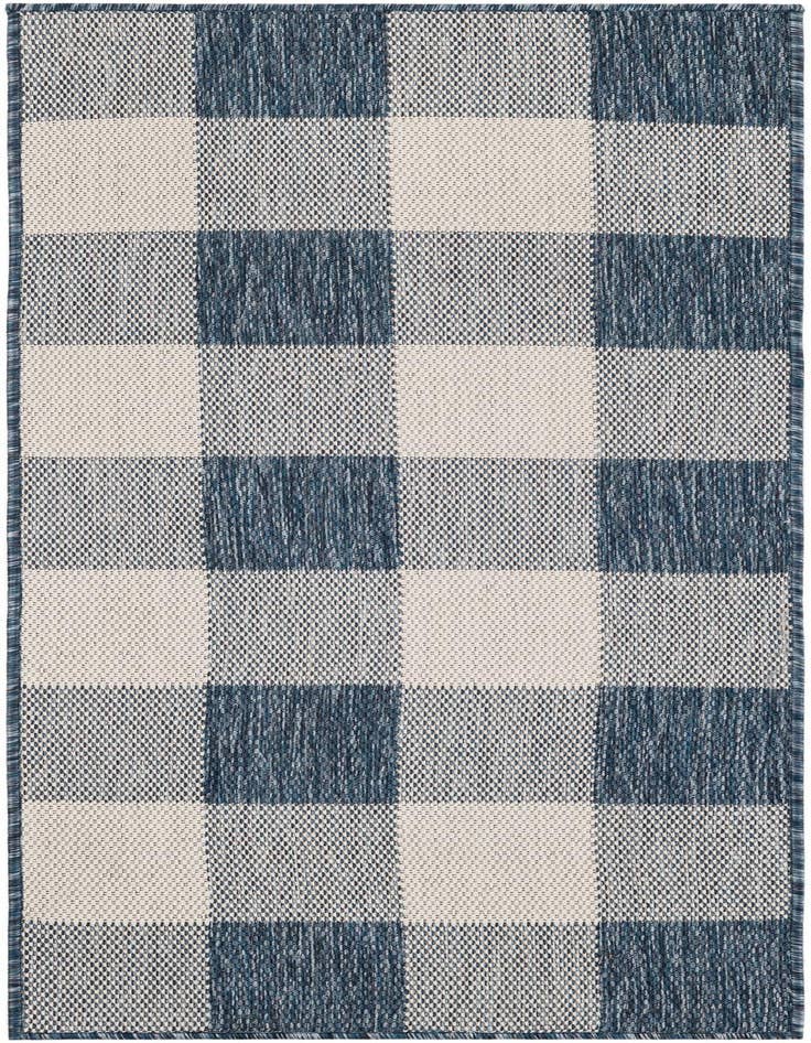 Detail image of 2' x 5' 3 Easy-Clean Checkered Indoor / Outdoor Runner Rug