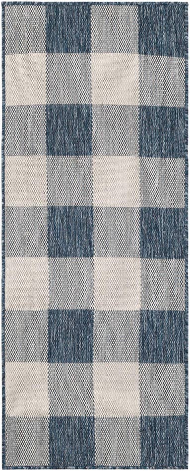 Detail image of 2' x 5' 3 Easy-Clean Checkered Indoor / Outdoor Runner Rug