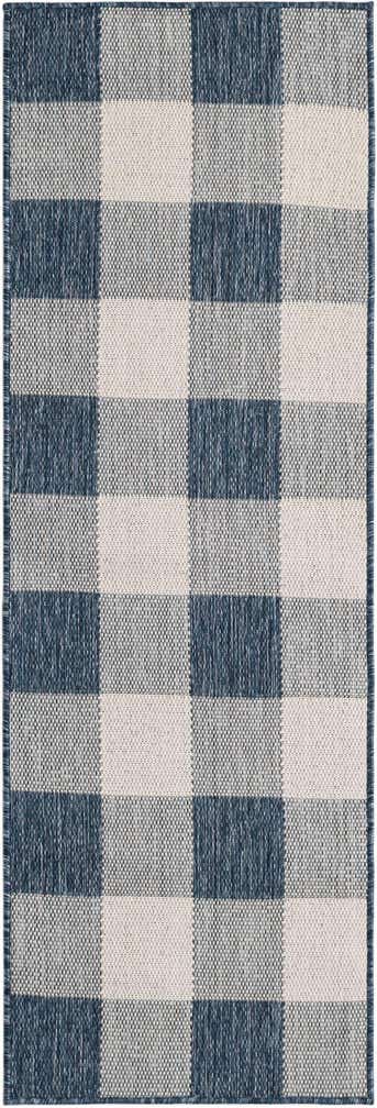 2' x 6' Easy-Clean Checkered Indoor / Outdoor Runner Rug