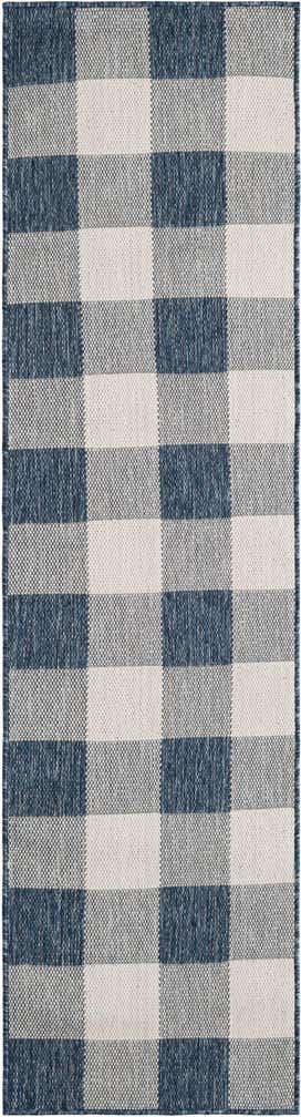 2' x 8' Easy-Clean Checkered Indoor / Outdoor Runner Rug