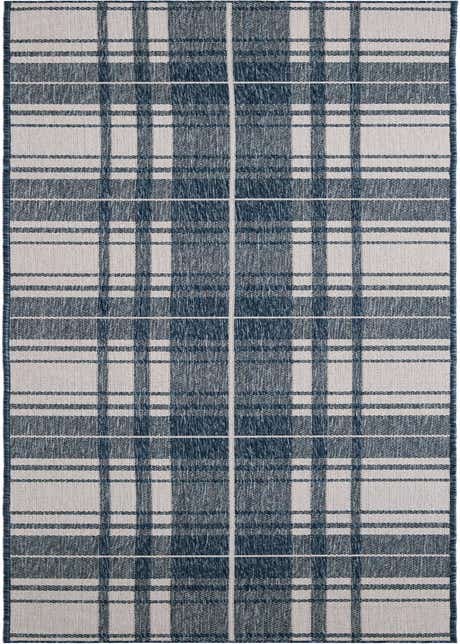 2' 7 x 12' Easy-Clean Checkered Indoor / Outdoor Runner Rug