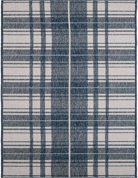 2' 7 x 12' Easy-Clean Checkered Indoor / Outdoor Runner Rug