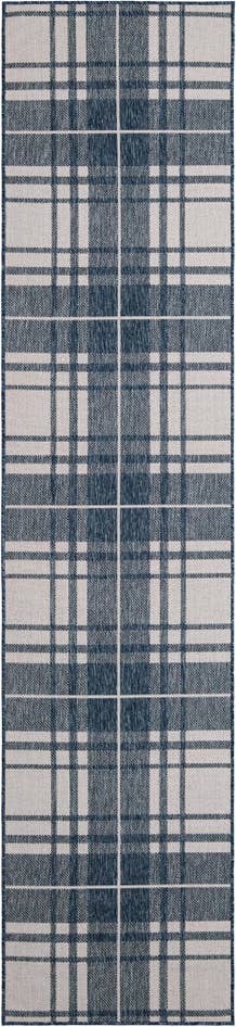 Detail image of 2' 7 x 12' Easy-Clean Checkered Indoor / Outdoor Runner Rug