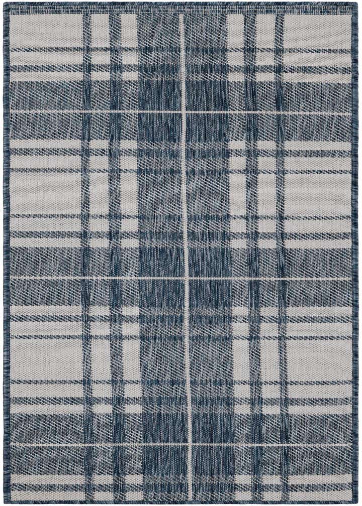 2' x 5' 3 Easy-Clean Checkered Indoor / Outdoor Runner Rug