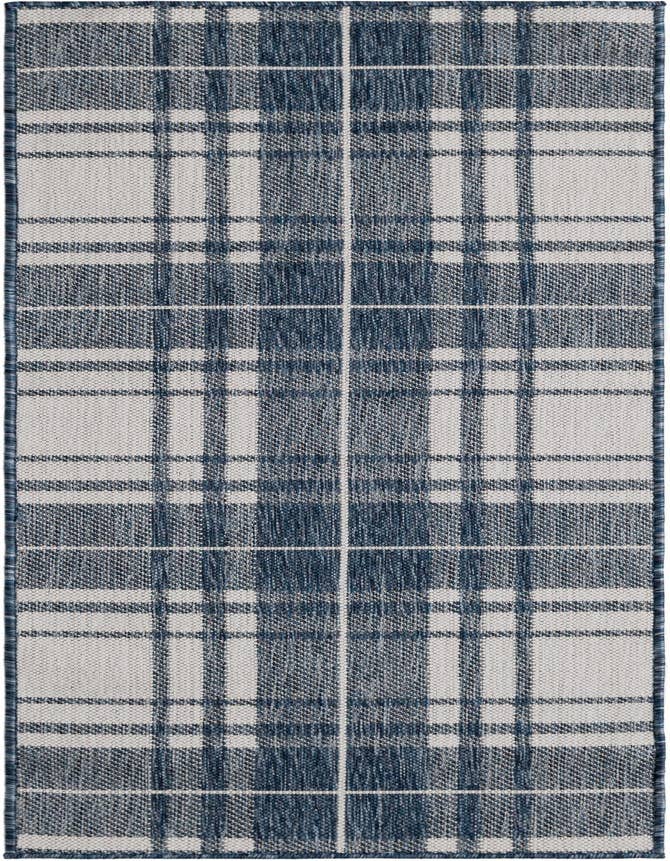 Detail image of 2' x 6' Easy-Clean Checkered Indoor / Outdoor Runner Rug