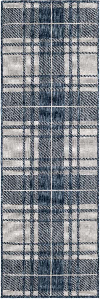 2' x 6' Easy-Clean Checkered Indoor / Outdoor Runner Rug