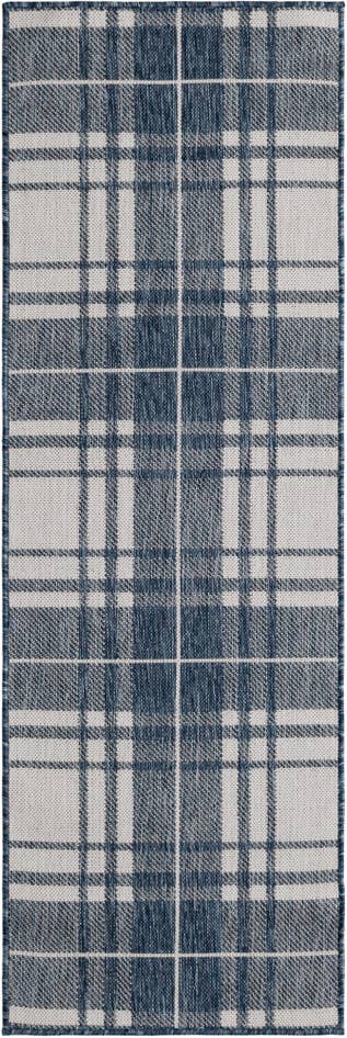 Detail image of 2' x 6' Easy-Clean Checkered Indoor / Outdoor Runner Rug
