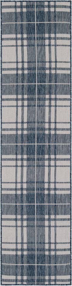 Detail image of 2' x 8' Easy-Clean Checkered Indoor / Outdoor Runner Rug